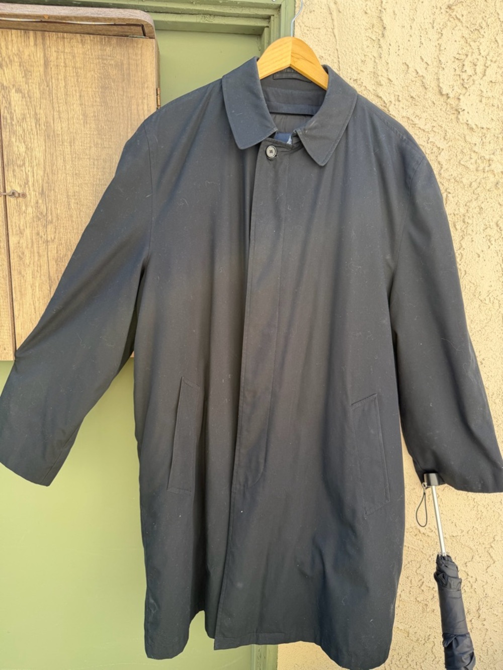 London Fog Men's Black Trench Coat